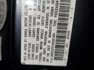 2013 Acura TSX with VIN JH4CU2F41DC001684, listed as a Copart auction lot 59955785 with 213,422 mi miles and Salvage title. Bid and sale history available at DreamBid. Image 13.