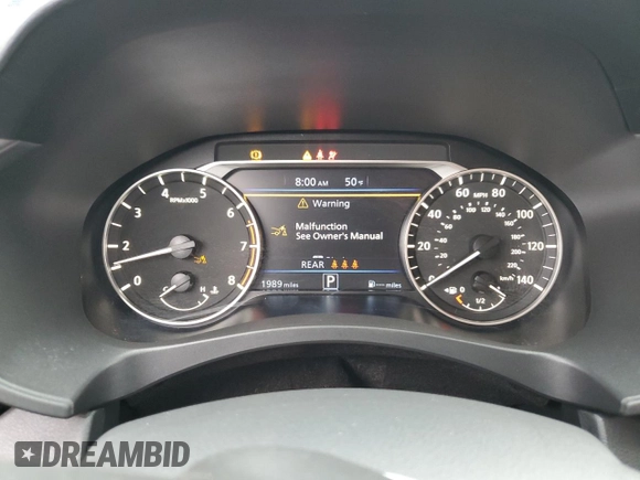 2025 Nissan Altima SV with VIN 1N4BL4DW6SN308033, listed as a Copart auction lot 52924055 with 1,989 mi miles and Salvage Title. Bid and sale history available at DreamBid. Image 9.