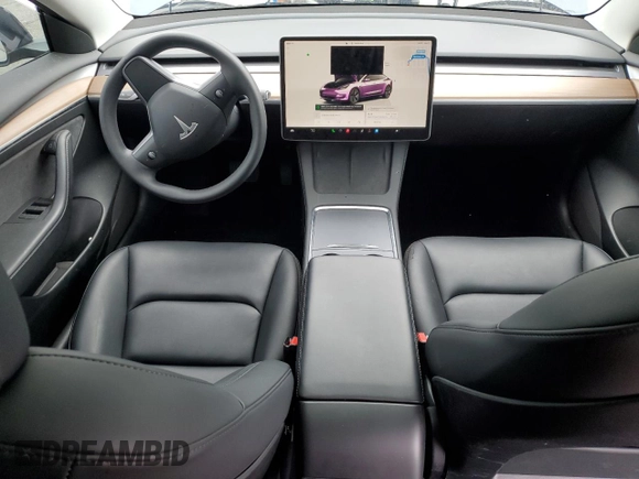 2023 Tesla Model 3 with VIN 5YJ3E1EA4PF642769, listed as a Copart auction lot 50648825 with 25,310 mi miles and Salvage title. Bid and sale history available at DreamBid. Image 8.