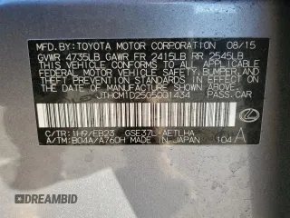 2016 Lexus IS 300/350 z VIN JTHCM1D25G5001434, wystawiony jako Copart lot #46681325 z przebiegiem 105 868 mil mil oraz Szkoda całkowita • Salvage title. Historia ofert i sprzedaży dostępna na DreamBid. Obrazek 12.