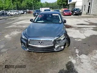 2015 Infiniti Q50 Premium with VIN JN1BV7ARXFM423026, listed as a Copart auction lot 58139225 with 130,544 mi miles and Salvage title. Bid and sale history available at DreamBid. Image 13.