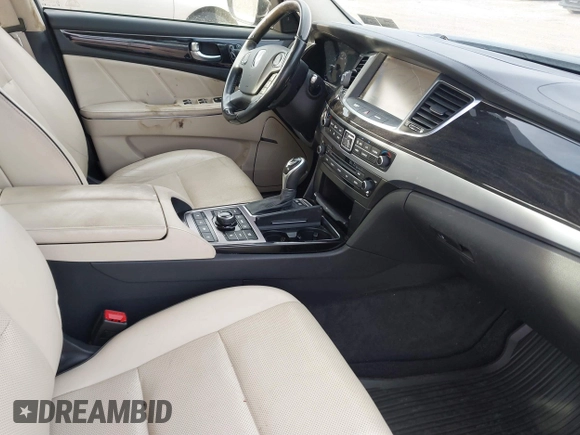 2014 Hyundai Equus Ultimate z VIN KMHGH4JH4EU083592, wystawiony jako IAAI lot #41651107 z przebiegiem 48 252 mil mil oraz . Historia ofert i sprzedaży dostępna na DreamBid. Obrazek 5.