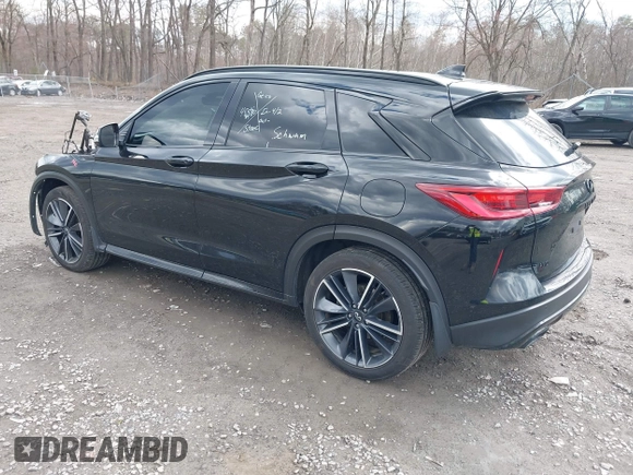 2023 Infiniti QX50 Sport with VIN 3PCAJ5FB8PF109857, listed as a IAAI auction lot 42005975 with 78,220 mi miles and . Bid and sale history available at DreamBid. Image 3.