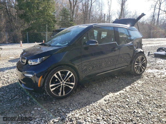2019 BMW i3 s with VIN WBY8P8C59K7D64787, listed as a Copart auction lot 48006555 with 33,584 mi miles and Salvage Title. Bid and sale history available at carsss.com. Image 1.