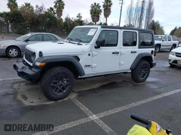 2025 Jeep Wrangler Sport S with VIN 1C4PJXDN0SW524002, listed as a IAAI auction lot 41625940 with 1,924 mi miles and . Bid and sale history available at DreamBid. Image 17.