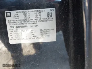 2015 Chevrolet Equinox LTZ with VIN 2GNFLDE38F6339401, listed as a IAAI auction lot 41369578 with 144,167 mi miles. Bid and sale history available at carsss.com. Image 9.