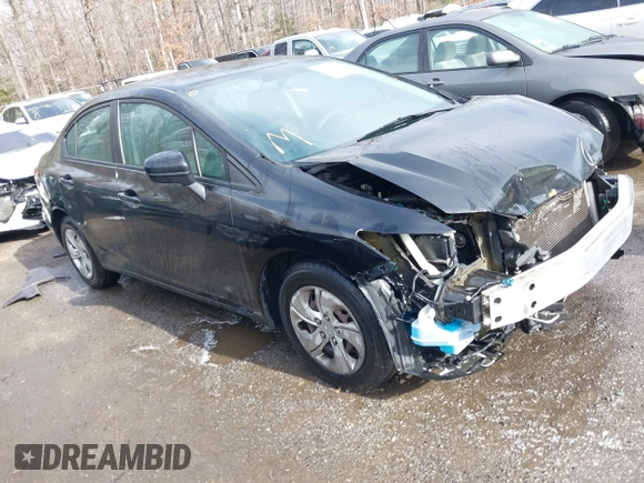 2014 Honda Civic Sedan LX with VIN 2HGFB2F55EH540032, listed as a IAAI auction lot 41458693 with 167,549 mi miles. Bid and sale history available at carsss.com. Image 1.