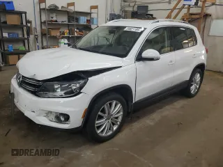 2013 Volkswagen Tiguan SE with VIN WVGBV3AX1DW622516, listed as a Copart auction lot 59821185 with 102,479 mi miles and Salvage title. Bid and sale history available at DreamBid. Image 1.