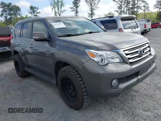 2011 Lexus GX 460 with VIN JTJBM7FX8B5020462, listed as a IAAI auction lot 41953856 with 201,311 mi miles. Bid and sale history available at carsss.com. Image 1.