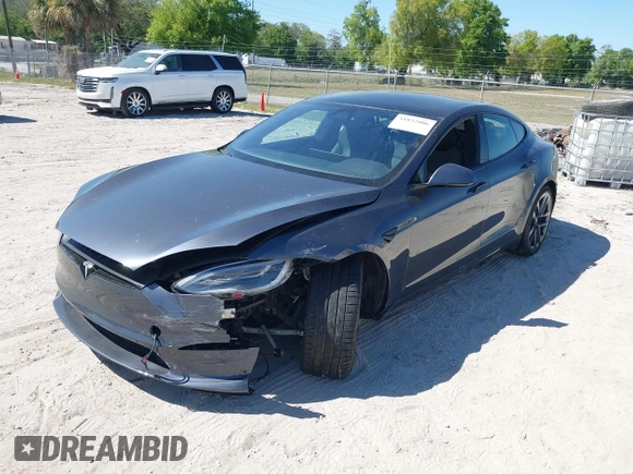 2021 Tesla Model S Plaid с VIN 5YJSA1E61MF435321, выставлен на аукционе IAAI как лот 41832006 с пробегом 23 361 миль миль и . История ставок и продаж доступна на DreamBid. Изображение 2.