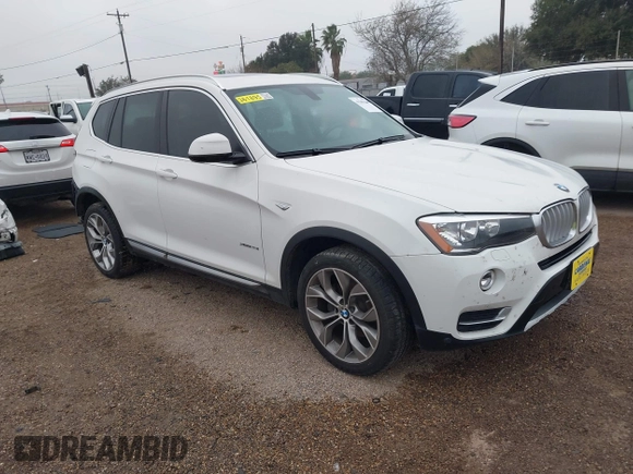 2015 BMW X3 xDrive28i z VIN 5UXWX9C59F0D60654, wystawiony jako IAAI lot #41301266 z przebiegiem 55 904 mil mil oraz . Historia ofert i sprzedaży dostępna na DreamBid. Obrazek 1.