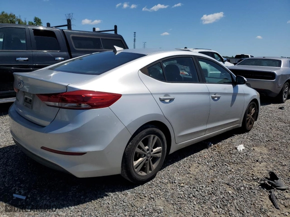 2017 Hyundai Elantra Limited with VIN 5NPD84LFXHH157065, listed as a Copart auction lot 52786345 with 192,518 mi miles and Salvage Title. Bid and sale history available at carsss.com. Image 3.