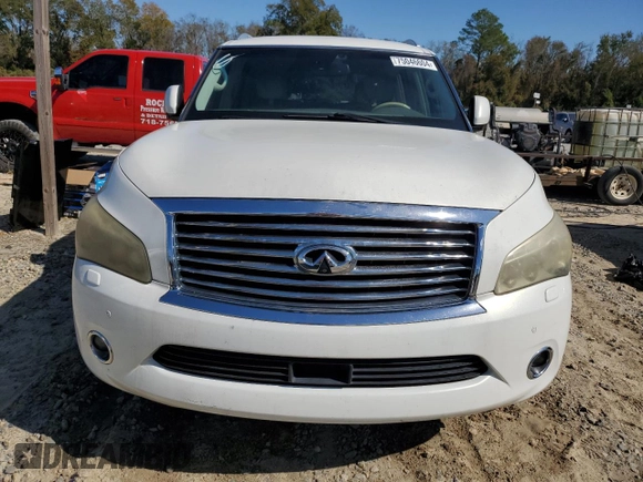 2012 Infiniti QX56 7-passenger with VIN JN8AZ2NF8C9517540, listed as a Copart auction lot 75046604 with 213,468 mi miles and Salvage Title. Bid and sale history available at carsss.com. Image 5.