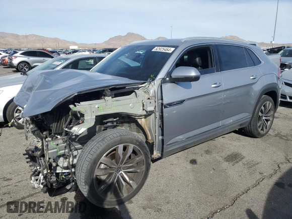 2021 Volkswagen Atlas SEL Premium R-Line with VIN 1V2FE2CAXMC206926, listed as a Copart auction lot 82925464 with 37,051 mi miles and Salvage title. Bid and sale history available at DreamBid. Image 1.
