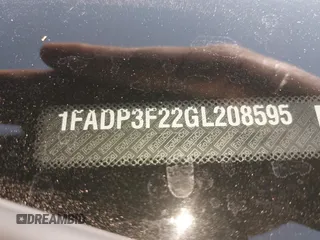 2016 Ford Focus SE with VIN 1FADP3F22GL208595, listed as a IAAI auction lot 42038332 with Not provided miles and . Bid and sale history available at DreamBid. Image 9.