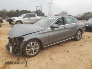 2017 Mercedes-Benz C with VIN 55SWF4JB8HU200216, listed as a Copart auction lot 41921635 with 55,132 mi miles and Salvage Title. Bid and sale history available at carsss.com. Image 1.