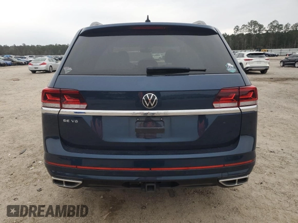2021 Volkswagen Atlas SE with VIN 1V2PR2CA3MC537162, listed as a Copart auction lot 87914555 with 50,699 mi miles and Clean title. Bid and sale history available at DreamBid. Image 6.