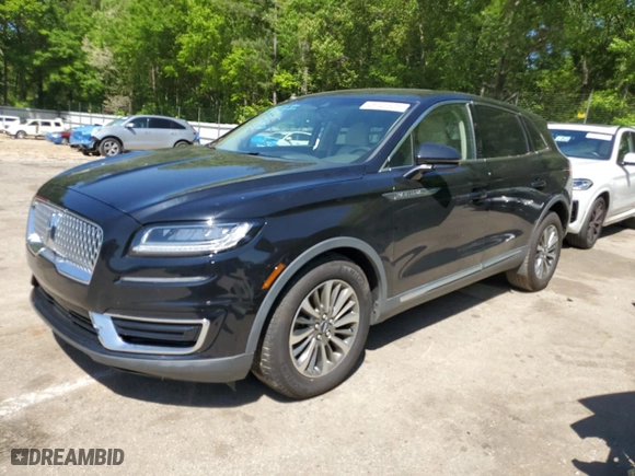 2019 Lincoln Nautilus Select with VIN 2LMPJ6K99KBL25192, listed as a Copart auction lot 48741623 with 43,481 mi miles. Bid and sale history available at carsss.com. Image 1.