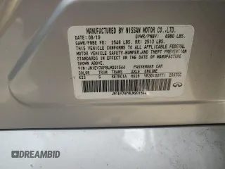 2020 Infiniti Q50 Pure z VIN JN1EV7AP8LM201544, wystawiony jako Copart lot #79871014 z przebiegiem 119 257 mil mil oraz Szkoda całkowita • Salvage title. Historia ofert i sprzedaży dostępna na DreamBid. Obrazek 12.