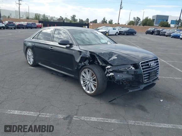 2017 Audi A8 L with VIN WAU44AFD5HN009133, listed as a IAAI auction lot 41352816 with 121,413 mi miles. Bid and sale history available at carsss.com. Image 1.