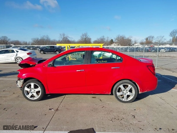 2015 Chevrolet Sonic LTZ with VIN 1G1JE5SB7F4145824, listed as a IAAI auction lot 41480734 with NaN miles. Bid and sale history available at carsss.com. Image 15.
