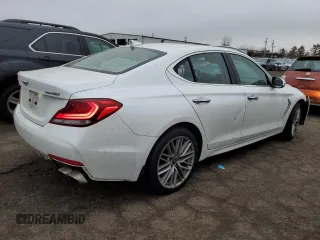 2021 Genesis G70 2.0T with VIN KMTG64LA9MU077166, listed as a Copart auction lot 42210745 with 59,020 mi miles and Salvage Title. Bid and sale history available at carsss.com. Image 3.