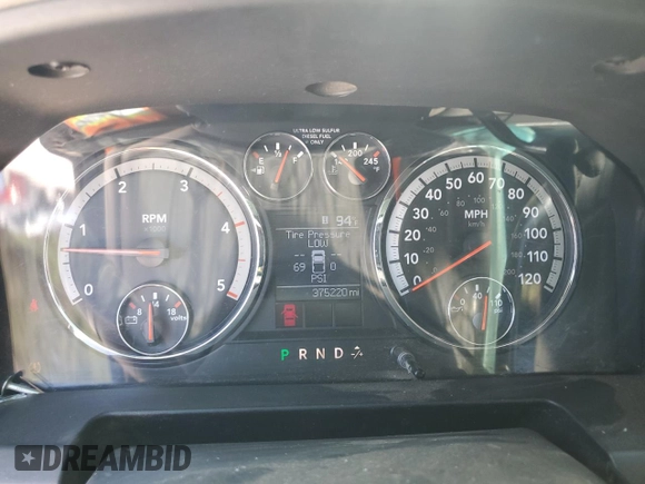 2010 Dodge Ram 2500 SLT with VIN 3D7UT2CL3AG183407, listed as a Copart auction lot 75016964 with 375,220 mi miles and Non Repairable. Bid and sale history available at carsss.com. Image 9.
