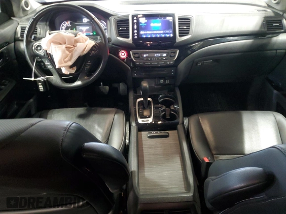 2019 Honda Ridgeline RTL-E with VIN 5FPYK3F74KB502413, listed as a Copart auction lot 55154935 with 71,711 mi miles and Salvage title. Bid and sale history available at DreamBid. Image 8.