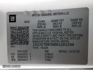 2021 Chevrolet Colorado 4WD Work Truck with VIN 1GCGTBEN8M1101244, listed as a Copart auction lot 43224575 with 158,857 mi miles and Clean Title. Bid and sale history available at carsss.com. Image 12.