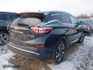 2015 Nissan Murano Platinum with VIN 5N1AZ2MH8FN240782, listed as a IAAI auction lot 41363946 with 90,545 mi miles. Bid and sale history available at carsss.com. Image 4.