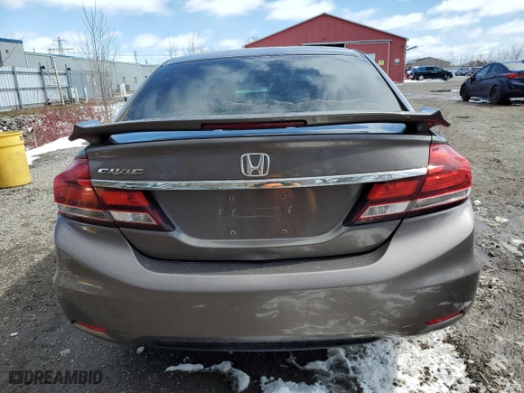 2013 Honda Civic Sdn LX with VIN 2HGFB2F40DH008726, listed as a Copart auction lot 52205165 with 310,718 mi miles and Salvage Title. Bid and sale history available at carsss.com. Image 6.