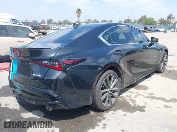 2021 Lexus IS 350 F Sport with VIN JTHGZ1B26M5040910, listed as a IAAI auction lot 42386842 with 26,627 mi miles and . Bid and sale history available at DreamBid. Image 4.