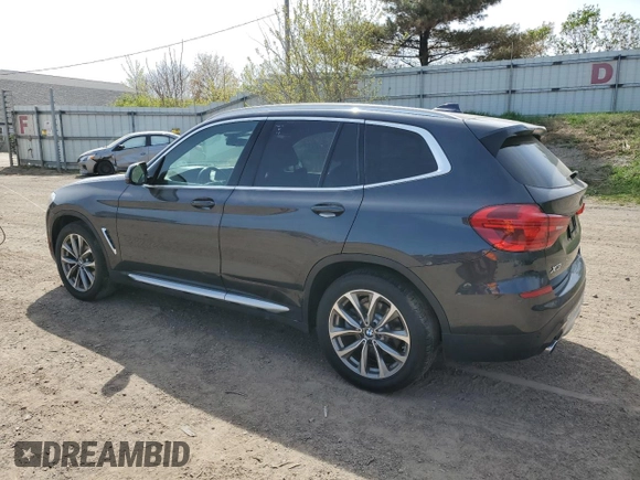 2019 BMW X3 xDrive30i with VIN 5UXTR9C52KLE18111, listed as a Copart auction lot 54522805 with 98,927 mi miles and Clean Title. Bid and sale history available at DreamBid. Image 2.