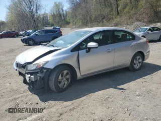 2015 Honda Civic Sedan LX with VIN 19XFB2F50FE285737, listed as a Copart auction lot 54292615 with 160,384 mi miles and Salvage Title. Bid and sale history available at carsss.com. Image 1.