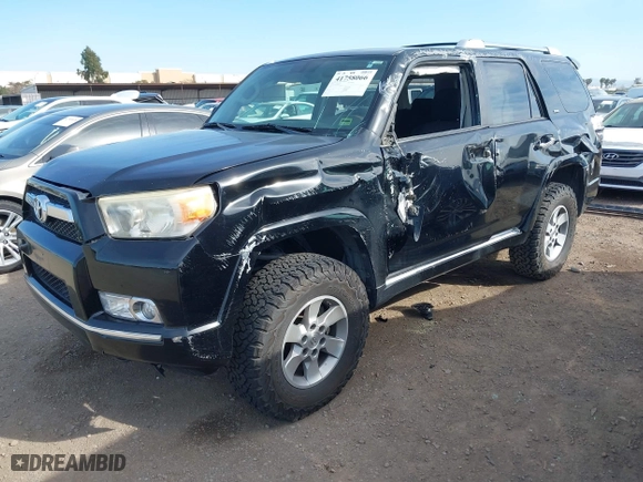 2010 Toyota 4Runner SR5 with VIN JTEZU5JR5A5010223, listed as a IAAI auction lot 41758066 with 221,166 mi miles. Bid and sale history available at carsss.com. Image 2.