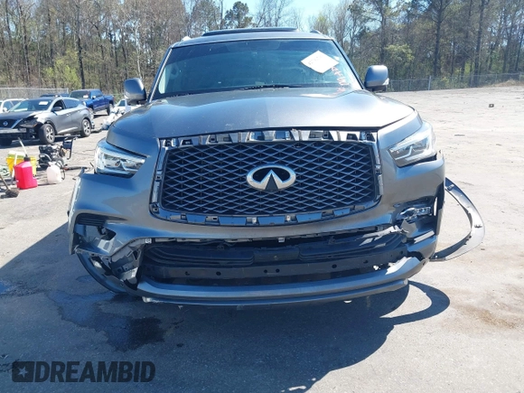 2018 Infiniti QX80 with VIN JN8AZ2NF2J9665048, listed as a IAAI auction lot 41791793 with 166,190 mi miles and . Bid and sale history available at DreamBid. Image 6.
