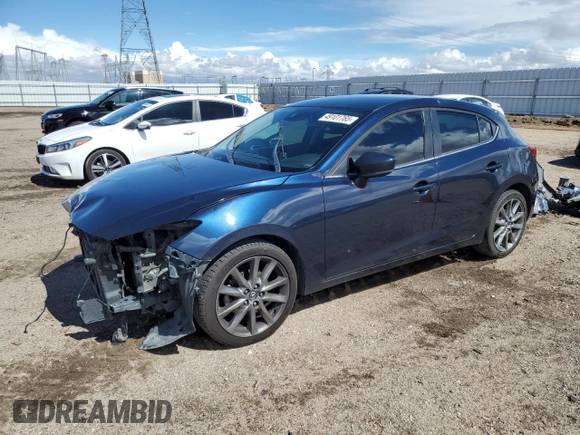 2018 Mazda 3 Touring with VIN 3MZBN1L33JM270101, listed as a Copart auction lot 49101765 with 187,754 mi miles and Salvage Title. Bid and sale history available at carsss.com. Image 1.
