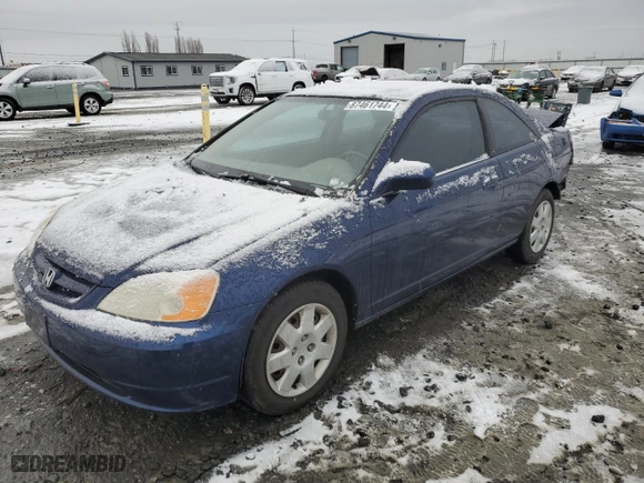 2001 Honda Civic EX with VIN 1HGEM21981L061939, listed as a Copart auction lot 87461744 with 230,989 mi miles and Salvage Title. Bid and sale history available at carsss.com. Image 1.