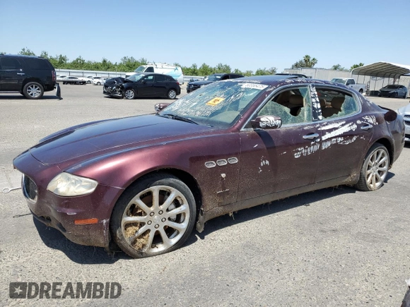 2007 Maserati Quattroporte z VIN ZAMCE39AX70027000, wystawiony jako Copart lot #60355475 z przebiegiem Nie podano mil oraz Czysty tytuł • Clean title. Historia ofert i sprzedaży dostępna na DreamBid. Obrazek 1.