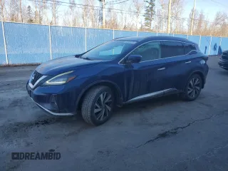 2022 Nissan Murano SL z VIN 5N1AZ2CS0NC119008, wystawiony jako Copart lot #52104105 z przebiegiem 51 651 mil mil oraz Szkoda całkowita • Salvage title. Historia ofert i sprzedaży dostępna na DreamBid. Obrazek 1.