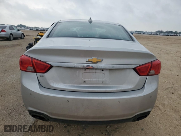 2016 Chevrolet Impala LTZ with VIN 2G1145S35G9182297, listed as a Copart auction lot 55792725 with 104,686 mi miles and Salvage title. Bid and sale history available at DreamBid. Image 6.