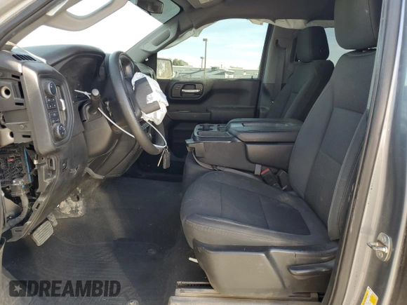 2021 Chevrolet Silverado 1500 Custom Trail Boss with VIN 1GCPYCEF5MZ430436, listed as a Copart auction lot 77466634 with 60,656 mi miles and Salvage Title. Bid and sale history available at DreamBid. Image 7.