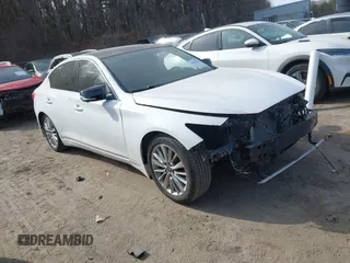2014 Infiniti Q50 Sport with VIN JN1BV7ARXEM692903, listed as a IAAI auction lot 41785545 with 129,995 mi miles and . Bid and sale history available at carsss.com. Image 1.