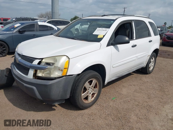 2005 Chevrolet Equinox LS z VIN 2CNDL13F656146590, wystawiony jako IAAI lot #42112618 z przebiegiem 149 214 mil mil oraz . Historia ofert i sprzedaży dostępna na DreamBid. Obrazek 2.