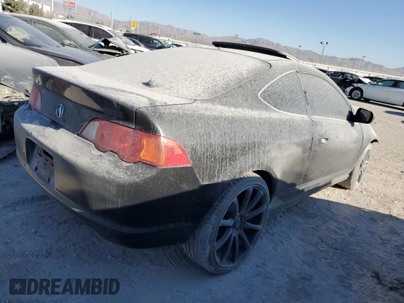 2002 Acura RSX Auto with VIN JH4DC54822C020255, listed as a Copart auction lot 56707024 with 0 mi miles and Salvage Title. Bid and sale history available at carsss.com. Image 3.