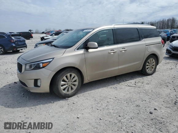 2016 Kia Sedona SX with VIN KNDMC5C17G6155629, listed as a Copart auction lot 53258945 with 178,967 mi miles and Clean Title. Bid and sale history available at carsss.com. Image 1.