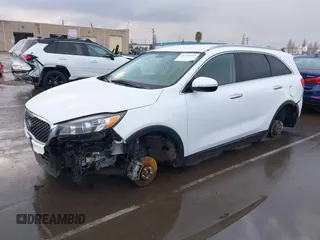 2018 Kia Sorento LX with VIN 5XYPG4A3XJG380986, listed as a IAAI auction lot 41732312 with 86,927 mi miles. Bid and sale history available at carsss.com. Image 17.