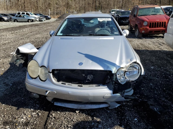 2003 Mercedes-Benz CLK-Class 5.0L with VIN WDBTJ75J73F027068, listed as a Copart auction lot 49972835 with 0 mi miles and Salvage Title. Bid and sale history available at carsss.com. Image 5.