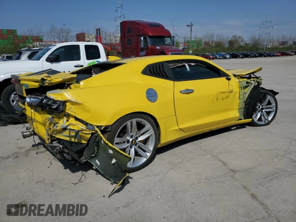 2018 Chevrolet Camaro 2LT with VIN 1G1FD1RS9J0133844, listed as a Copart auction lot 53791155 with 72,856 mi miles and Clean Title. Bid and sale history available at carsss.com. Image 3.