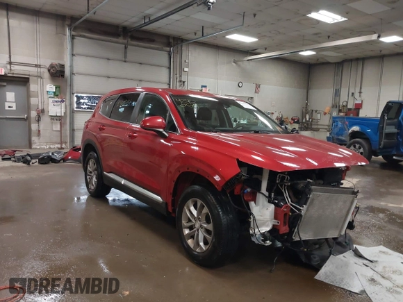 2019 Hyundai Santa Fe SE z VIN 5NMS2CAD3KH125454, wystawiony jako IAAI lot #42400534 z przebiegiem 75 155 mil mil oraz . Historia ofert i sprzedaży dostępna na DreamBid. Obrazek 1.